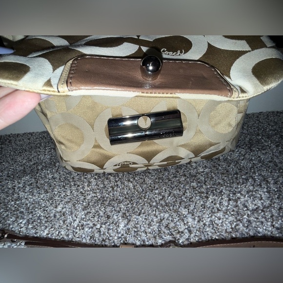 Coach signature tan op logo boho shoulder bag - Picture 8 of 15